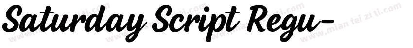 Saturday Script Regu字体转换